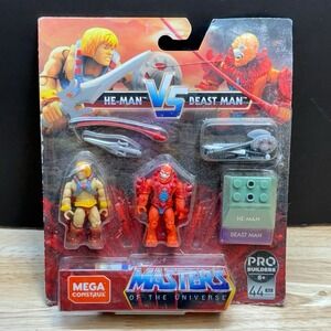 Mega Construx Masters of the Universe He-Man vs Beast Man | 44 pcs | Card Wear